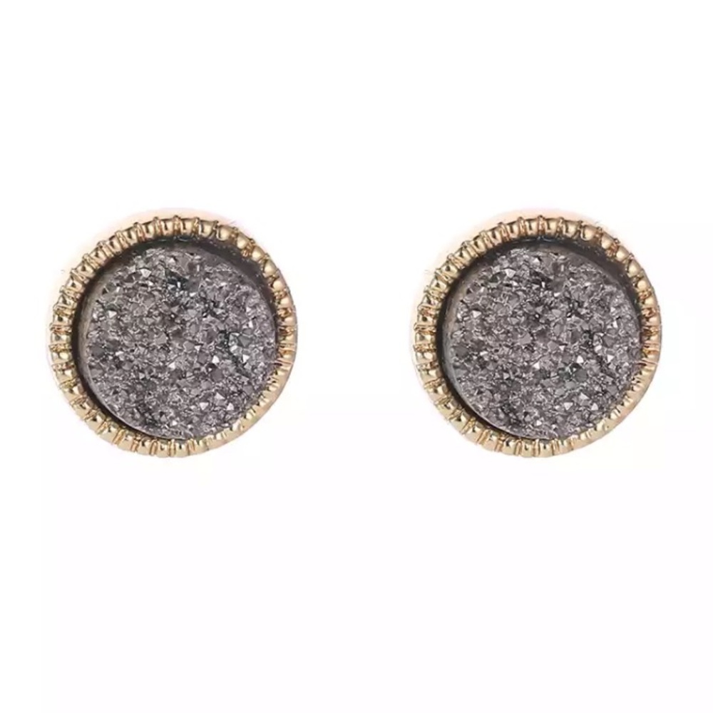 🆕Druzy Quartz Stud Earrings!!!🌟✨ - Picture 2 of 4
